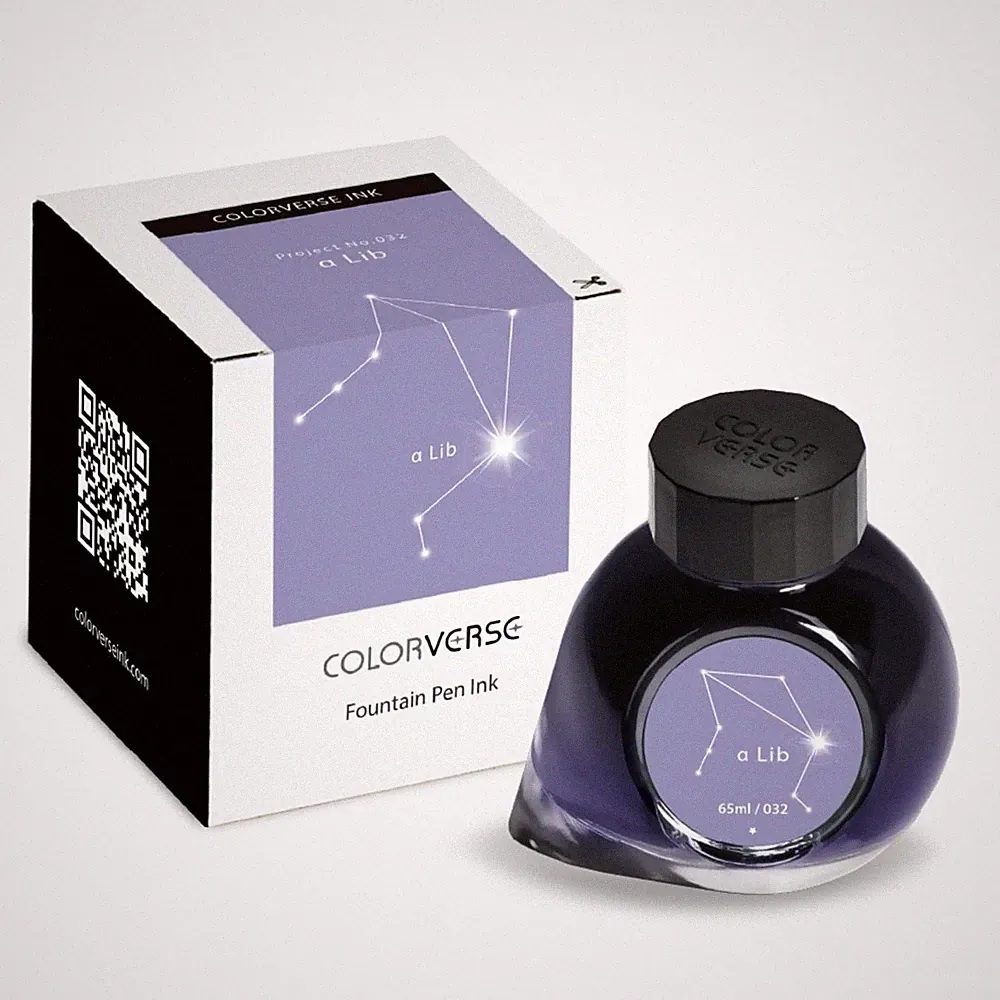 Colorverse Fountain Pen Ink | Purple | _ Lib | 65ml | Dye-Based Ink,Ink & Pads