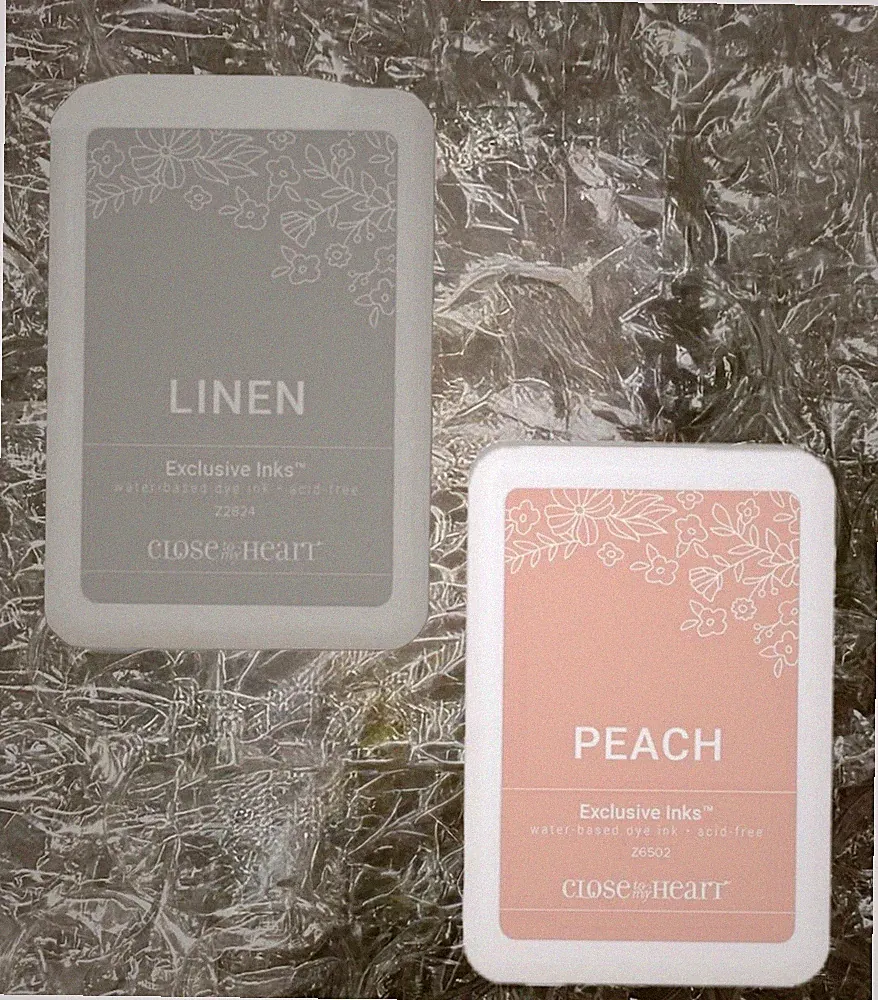CTMH Magnetic Ink Pad Bundle LINEN & PEACH Water Based Ink Stamp Pad