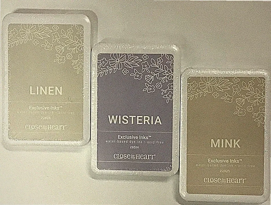 CTMH Magnetic Ink Pad Bundle LINEN, WISTERIA, & MINK Water Based Ink Stamp Pad