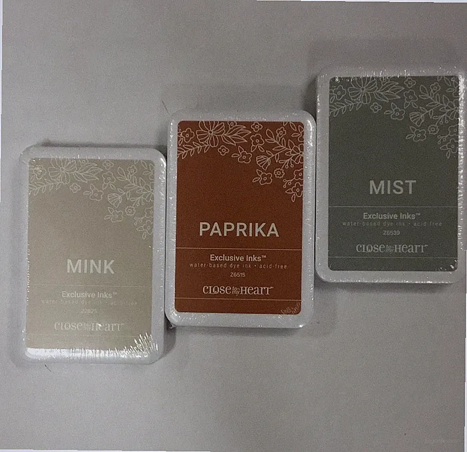 CTMH Magnetic Ink Pad Bundle MINK, PAPRIKA & MIST Water Based Ink Stamp Pad