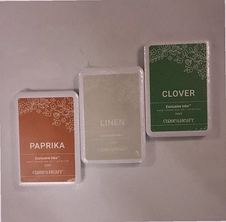 CTMH Magnetic Ink Pad Bundle PAPRIKA, LINEN & CLOVER Water Based Ink Stamp Pad