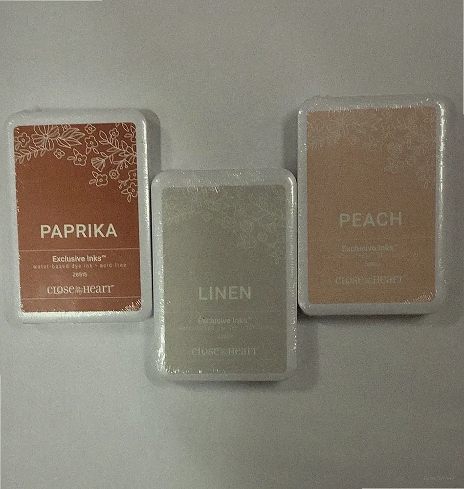 CTMH Magnetic Ink Pad Bundle PAPRIKA, LINEN & PEACH Water Based Ink Stamp Pad
