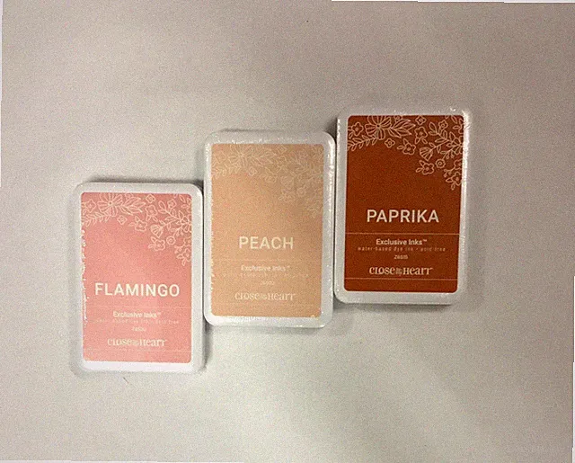 CTMH Magnetic Ink Pads FLAMINGO, PEACH & PAPRIKA Water Based Ink Stamp Pads
