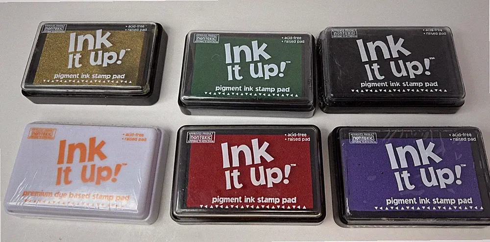 Ink It Up! Pigment Ink Stamp Pads Lot of 5 & 1 Dye Based ***READ***