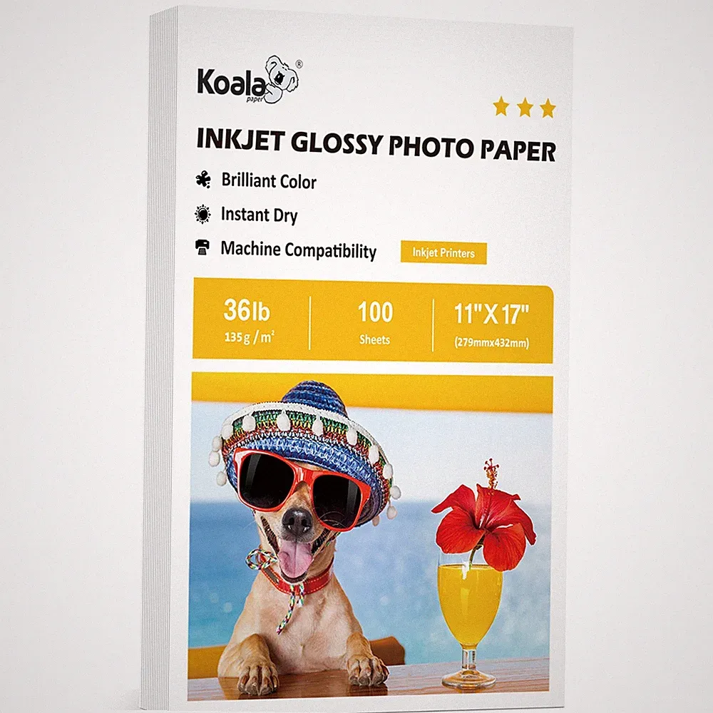 Koala 36lb Glossy Photo Paper 11x17 100 Ct Inkjet Printer DIY Flyer Brochure