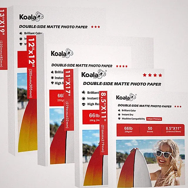 Lot Koala Double-sided Matte Photo Paper 66lb 8.5x11 11x17 13x19 250gsm Inkjet
