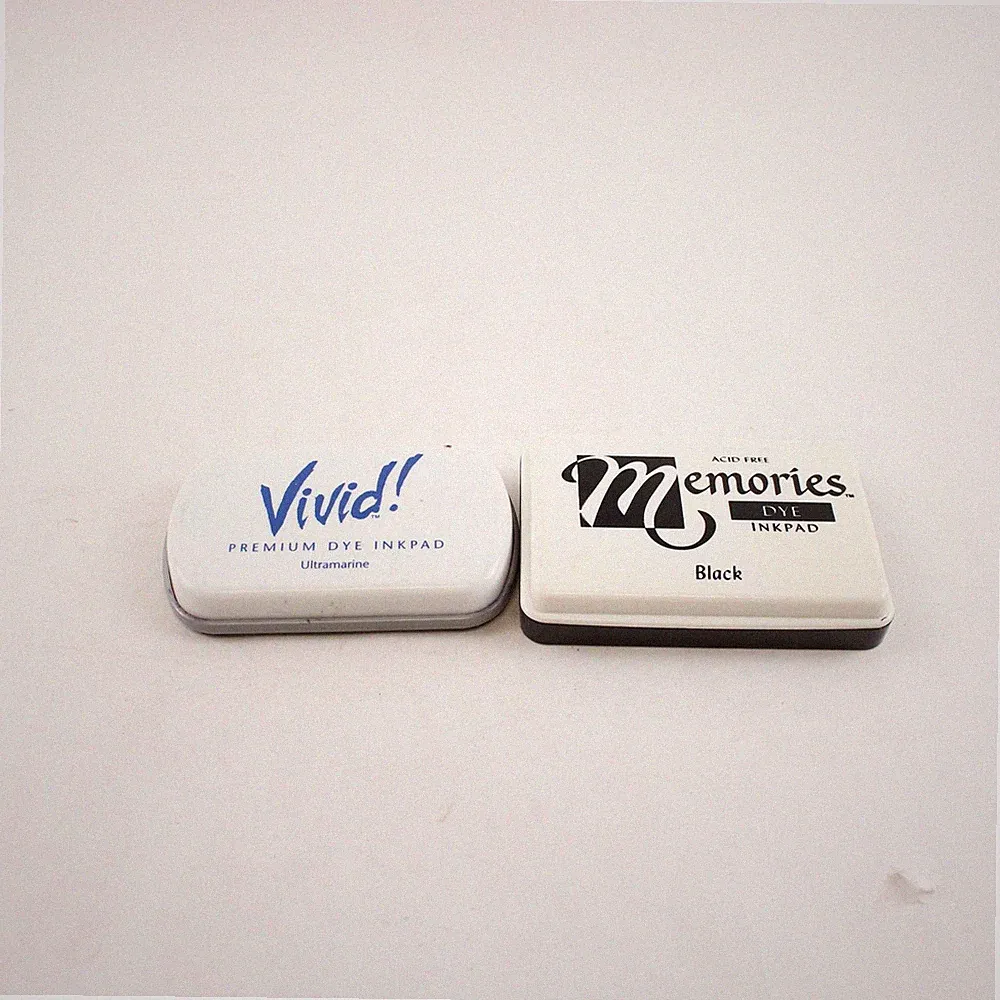 Lot of 2 Dye Ink Pads Black & Ultramarine Memories Acid-Free