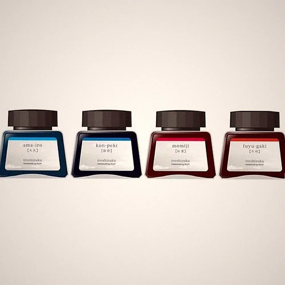 Pilot Ink Bottles Iroshizuku Dye-Based Fountain Pen, Set of 4, Midday 18441