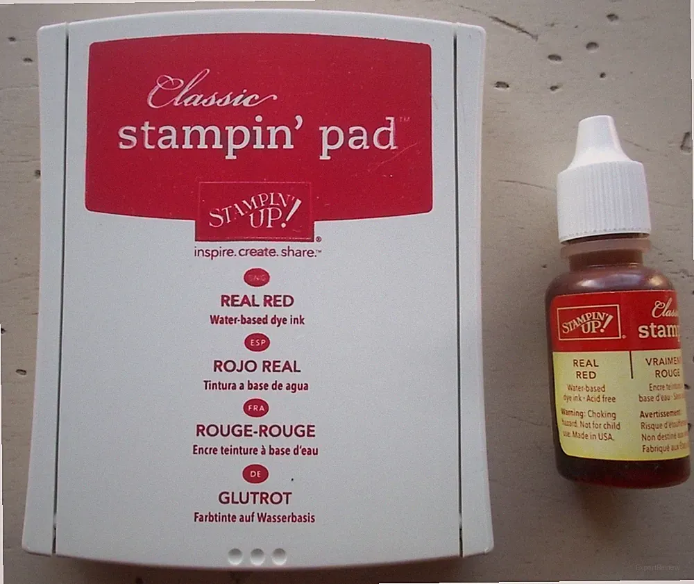 REAL RED Classic Stampin' Up! Water Based Dye Ink Pad with Refill